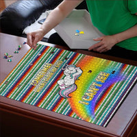 Funny Unicorn Sometimes When I Close My Eyes Christmas Puzzle Xmas Holiday Patterns - Wonder Print Shop