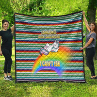 Funny Unicorn Sometimes When I Close My Eyes Christmas Quilt Xmas Holiday Patterns - Wonder Print Shop