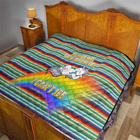 Funny Unicorn Sometimes When I Close My Eyes Christmas Quilt Xmas Holiday Patterns - Wonder Print Shop