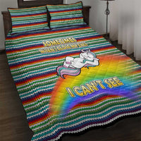 Funny Unicorn Sometimes When I Close My Eyes Christmas Quilt Bed Set Xmas Holiday Patterns - Wonder Print Shop
