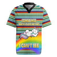 Funny Unicorn Sometimes When I Close My Eyes Christmas Rugby Jersey Xmas Holiday Patterns - Wonder Print Shop