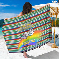 Funny Unicorn Sometimes When I Close My Eyes Christmas Sarong Xmas Holiday Patterns - Wonder Print Shop