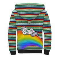 Funny Unicorn Sometimes When I Close My Eyes Christmas Sherpa Hoodie Xmas Holiday Patterns - Wonder Print Shop
