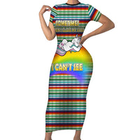Funny Unicorn Sometimes When I Close My Eyes Christmas Short Sleeve Bodycon Dress Xmas Holiday Patterns - Wonder Print Shop