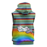 Funny Unicorn Sometimes When I Close My Eyes Christmas Sleeveless Zip Hoodie Xmas Holiday Patterns - Wonder Print Shop