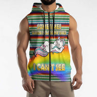 Funny Unicorn Sometimes When I Close My Eyes Christmas Sleeveless Zip Hoodie Xmas Holiday Patterns - Wonder Print Shop