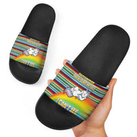 Funny Unicorn Sometimes When I Close My Eyes Christmas Slide Sandals Xmas Holiday Patterns - Wonder Print Shop