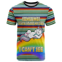 Funny Unicorn Sometimes When I Close My Eyes Christmas T Shirt Xmas Holiday Patterns - Wonder Print Shop