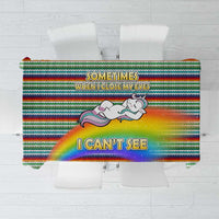 Funny Unicorn Sometimes When I Close My Eyes Christmas Tablecloth Xmas Holiday Patterns - Wonder Print Shop