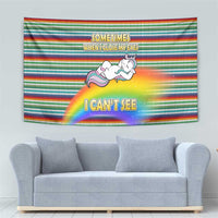 Funny Unicorn Sometimes When I Close My Eyes Christmas Tapestry Xmas Holiday Patterns - Wonder Print Shop