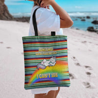 Funny Unicorn Sometimes When I Close My Eyes Christmas Tote Bag Xmas Holiday Patterns - undefined