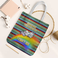 Funny Unicorn Sometimes When I Close My Eyes Christmas Tote Bag Xmas Holiday Patterns - undefined
