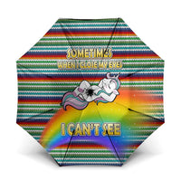 Funny Unicorn Sometimes When I Close My Eyes Christmas Umbrella Xmas Holiday Patterns - Wonder Print Shop