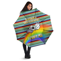 Funny Unicorn Sometimes When I Close My Eyes Christmas Umbrella Xmas Holiday Patterns - Wonder Print Shop
