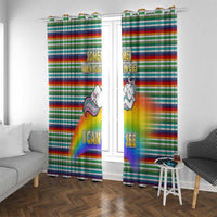 Funny Unicorn Sometimes When I Close My Eyes Christmas Window Curtain Xmas Holiday Patterns - Wonder Print Shop
