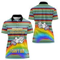 Funny Unicorn Sometimes When I Close My Eyes Christmas Women Polo Shirt Xmas Holiday Patterns - Wonder Print Shop