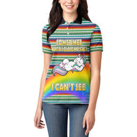 Funny Unicorn Sometimes When I Close My Eyes Christmas Women Polo Shirt Xmas Holiday Patterns - Wonder Print Shop