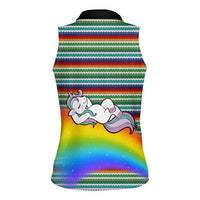 Funny Unicorn Sometimes When I Close My Eyes Christmas Women Sleeveless Polo Shirt Xmas Holiday Patterns - Wonder Print Shop