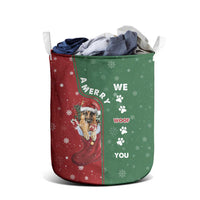 German Shepherd Merry Christmas Christmas Laundry Basket Xmas Holiday Patterns - Wonder Print Shop