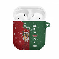 German Shepherd Merry Christmas Christmas AirPods Case Xmas Holiday Patterns - Wonder Print Shop