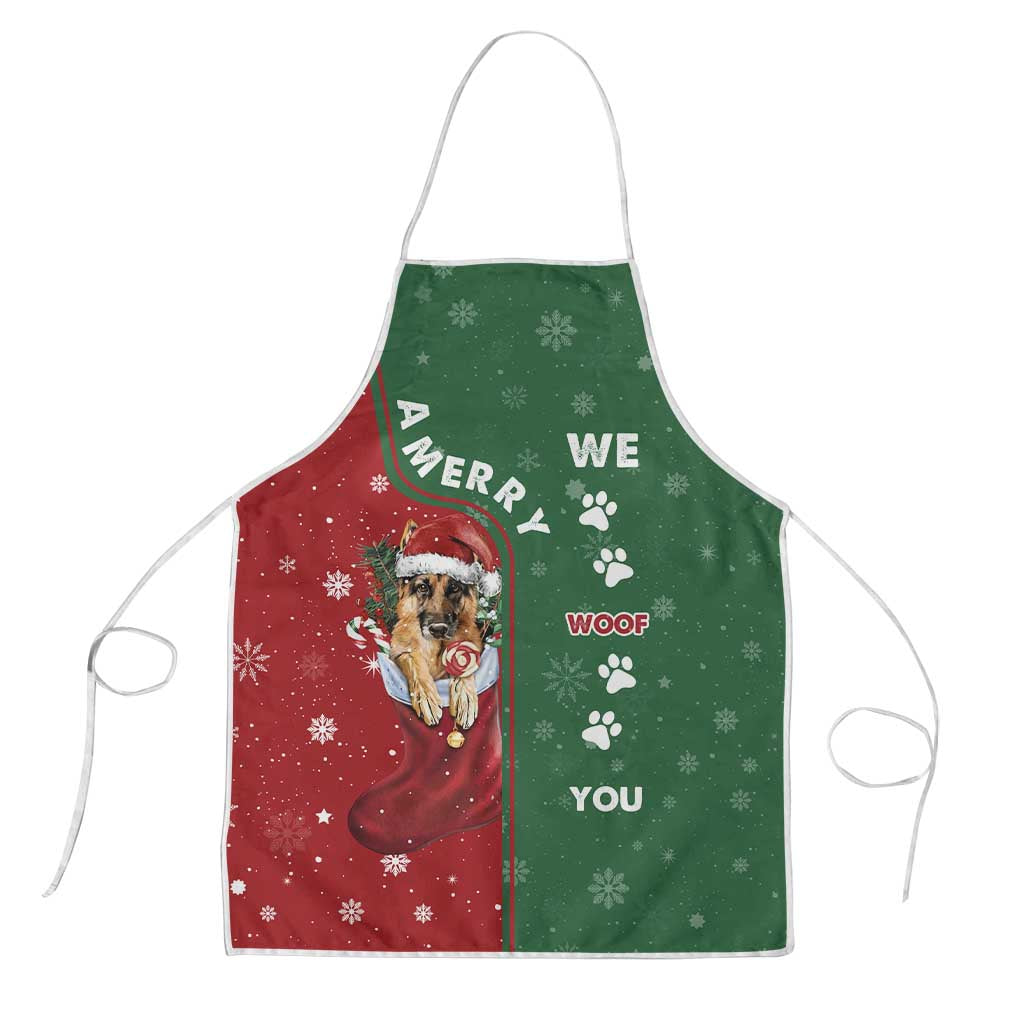 German Shepherd Merry Christmas Christmas Apron Xmas Holiday Patterns - Wonder Print Shop