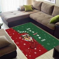 German Shepherd Merry Christmas Christmas Area Rug Xmas Holiday Patterns - Wonder Print Shop