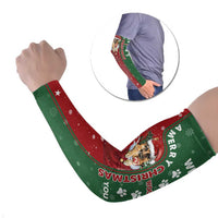 German Shepherd Merry Christmas Christmas Arm Sleeves Xmas Holiday Patterns - Wonder Print Shop