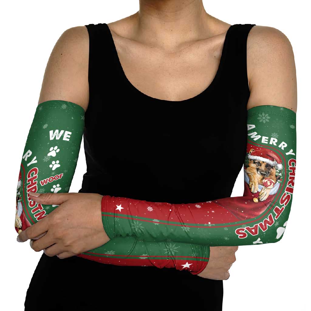German Shepherd Merry Christmas Christmas Arm Sleeves Xmas Holiday Patterns - Wonder Print Shop