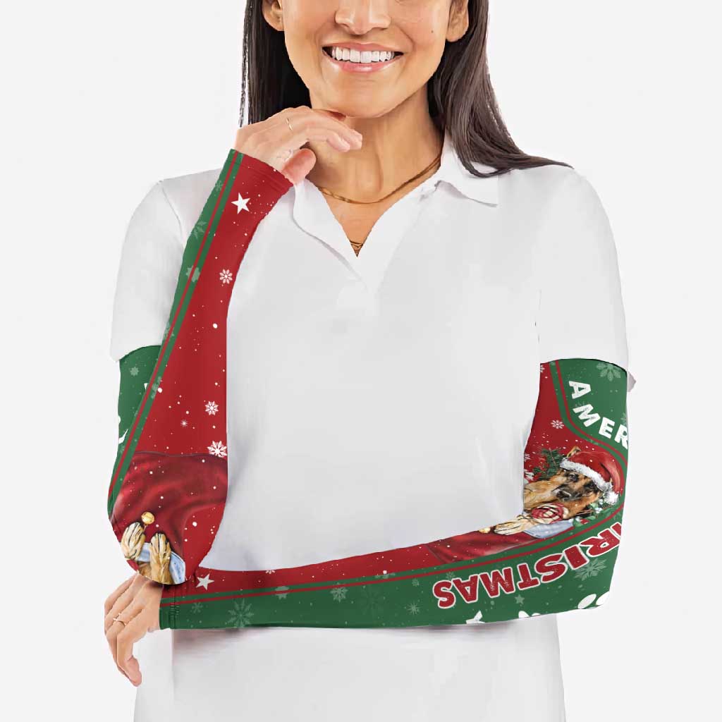 German Shepherd Merry Christmas Christmas Arm Sleeves Xmas Holiday Patterns - Wonder Print Shop