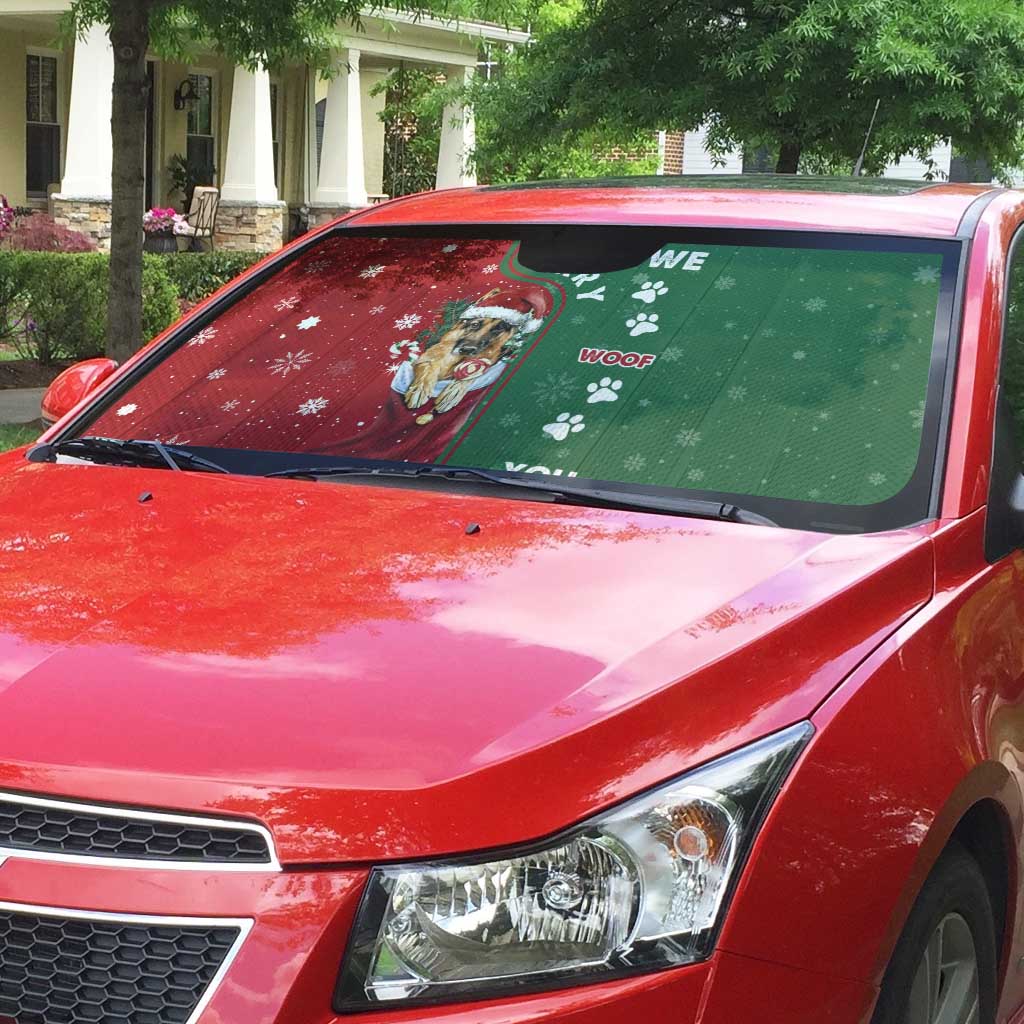 German Shepherd Merry Christmas Christmas Auto Sun Shade Xmas Holiday Patterns - Wonder Print Shop