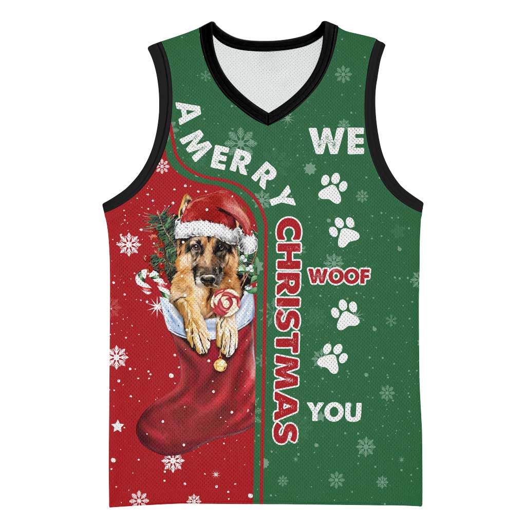 German Shepherd Merry Christmas Christmas Basketball Jersey Xmas Holiday Patterns - Wonder Print Shop
