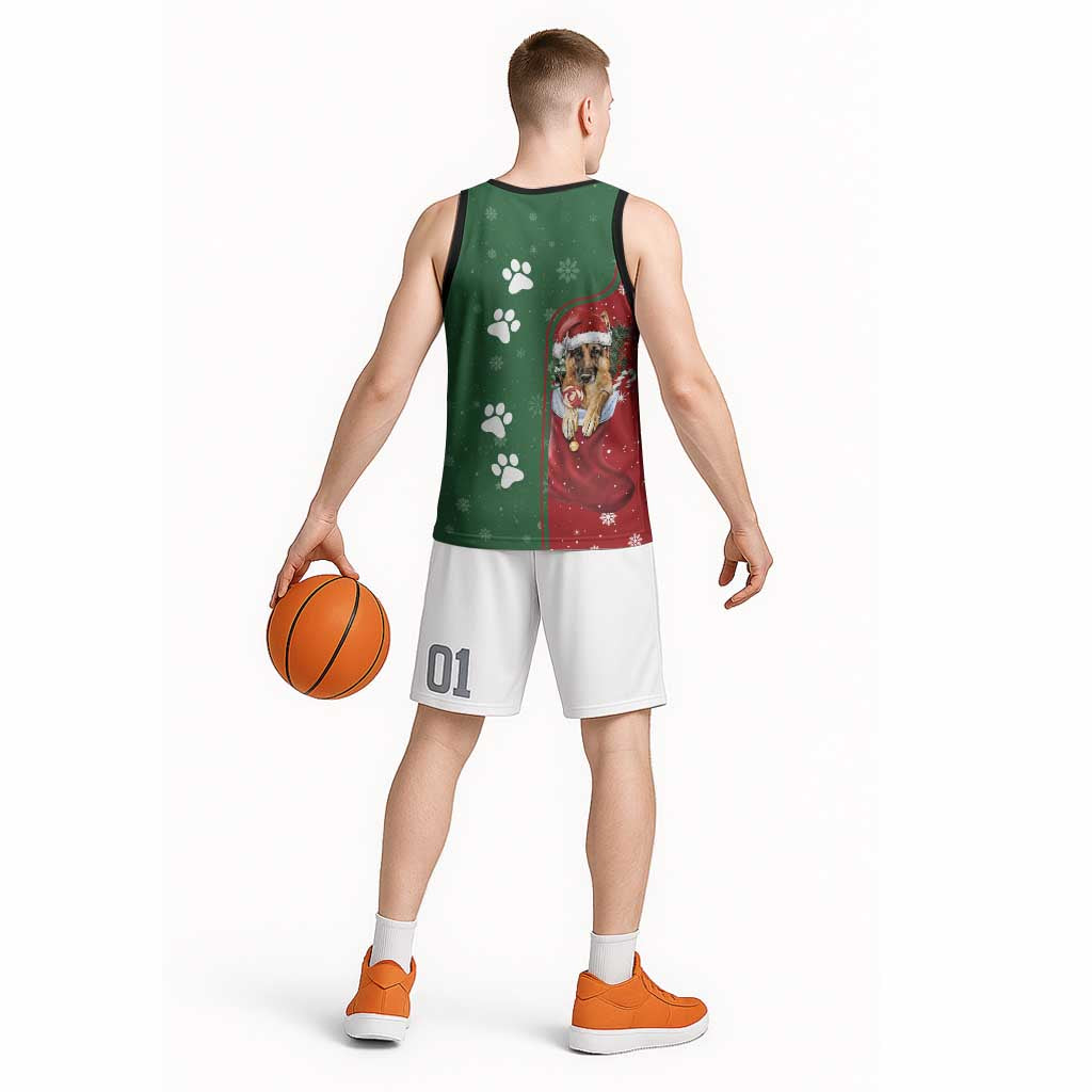 German Shepherd Merry Christmas Christmas Basketball Jersey Xmas Holiday Patterns - Wonder Print Shop