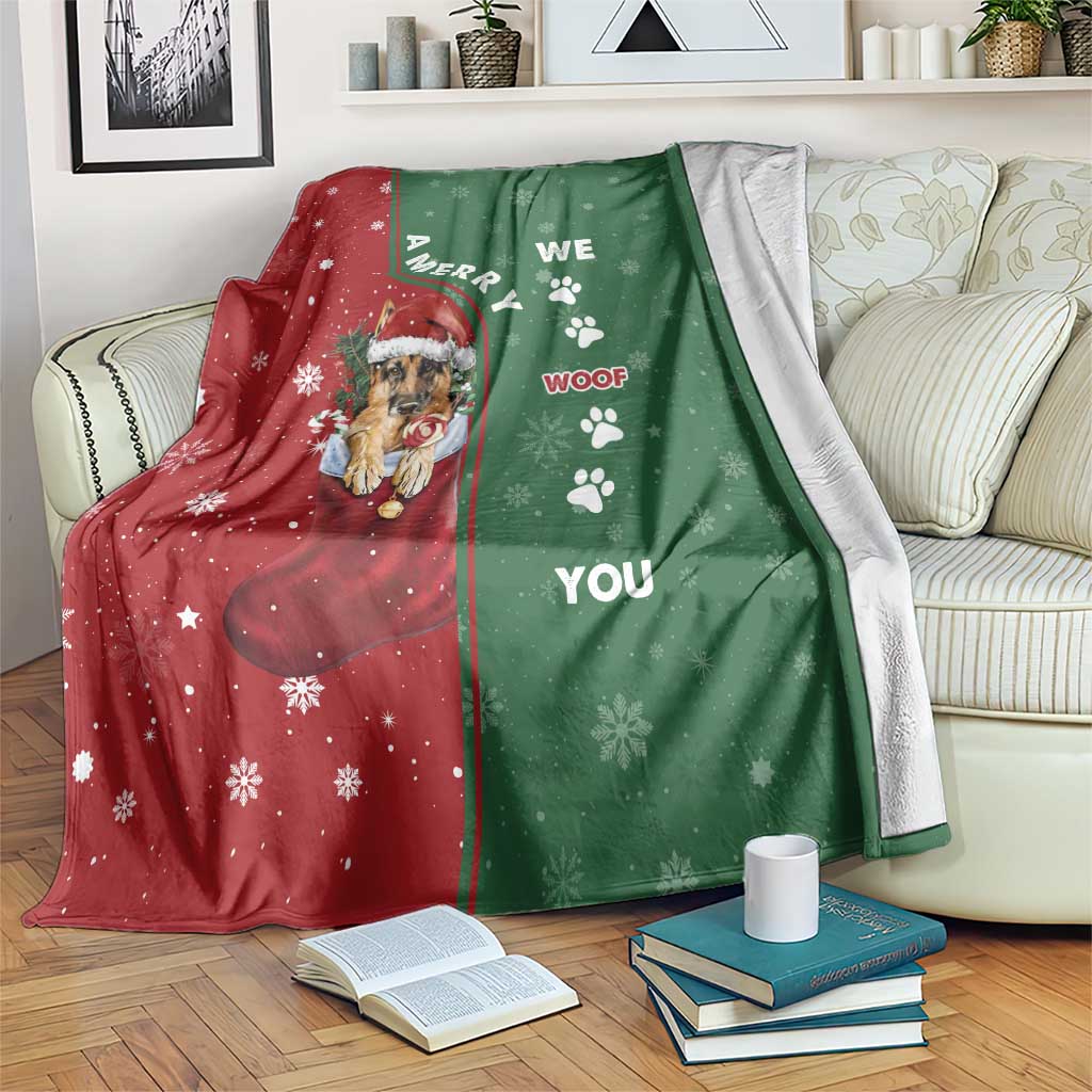 German Shepherd Merry Christmas Christmas Blanket Xmas Holiday Patterns - Wonder Print Shop