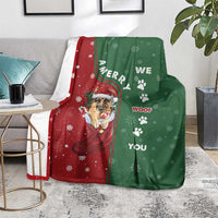 German Shepherd Merry Christmas Christmas Blanket Xmas Holiday Patterns - Wonder Print Shop