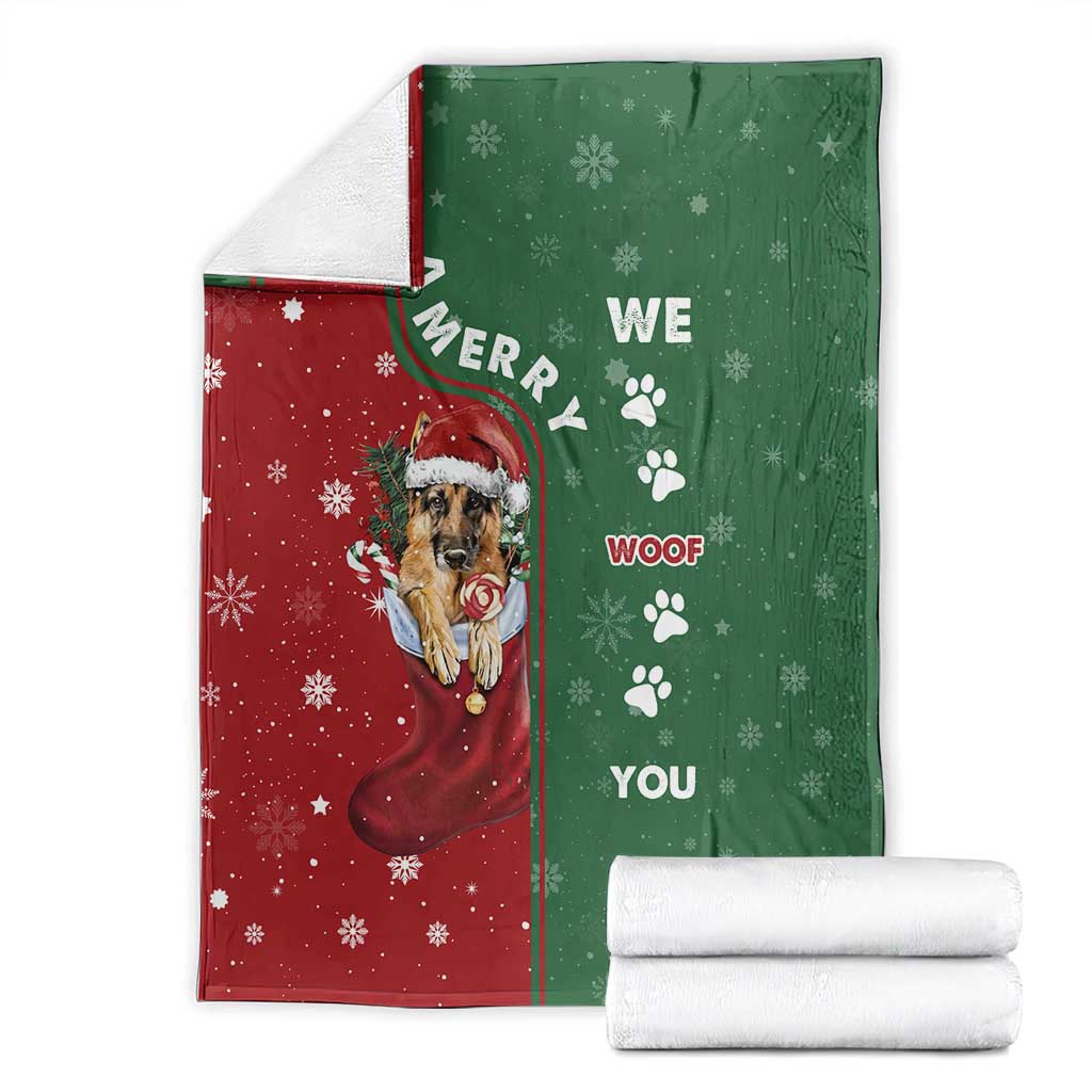 German Shepherd Merry Christmas Christmas Blanket Xmas Holiday Patterns - Wonder Print Shop