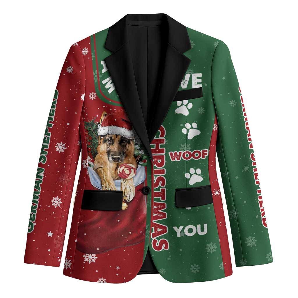 German Shepherd Merry Christmas Christmas Blazer Xmas Holiday Patterns - Wonder Print Shop