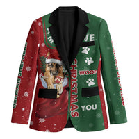 German Shepherd Merry Christmas Christmas Blazer Xmas Holiday Patterns - Wonder Print Shop
