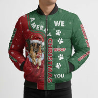 German Shepherd Merry Christmas Christmas Bomber Puffer Jacket Xmas Holiday Patterns - Wonder Print Shop