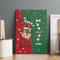 German Shepherd Merry Christmas Christmas Canvas Wall Art Xmas Holiday Patterns - Wonder Print Shop