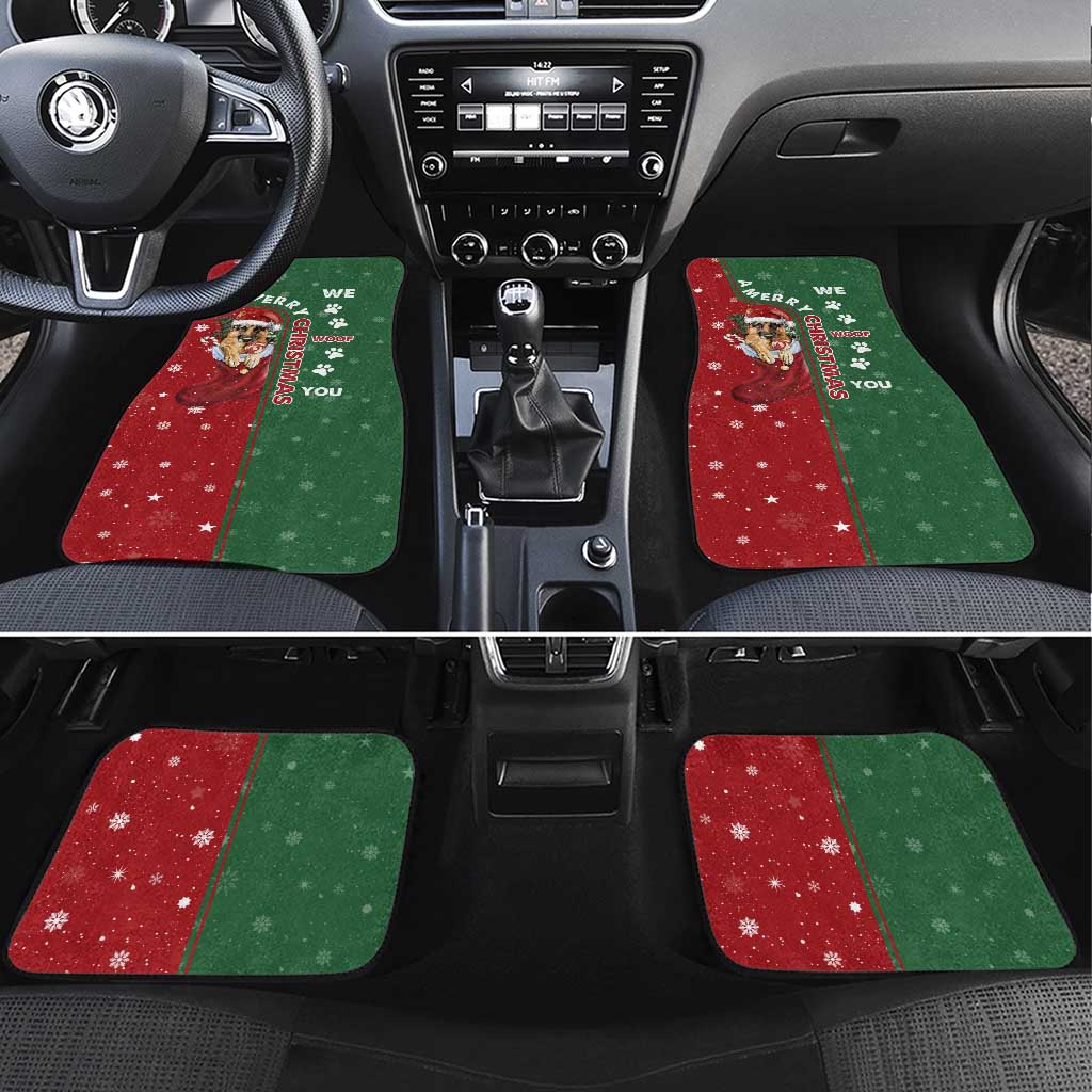 German Shepherd Merry Christmas Christmas Car Mats Xmas Holiday Patterns - Wonder Print Shop