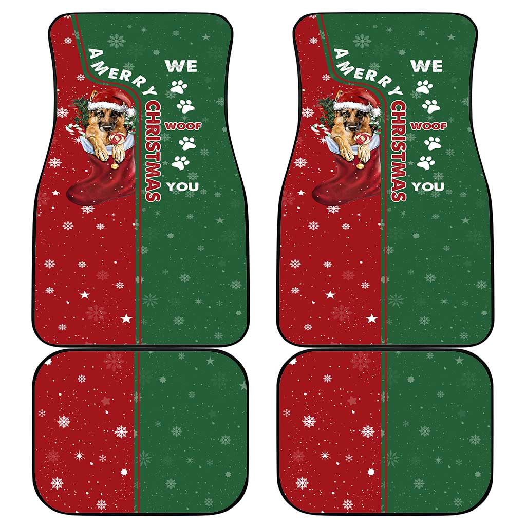 German Shepherd Merry Christmas Christmas Car Mats Xmas Holiday Patterns - Wonder Print Shop