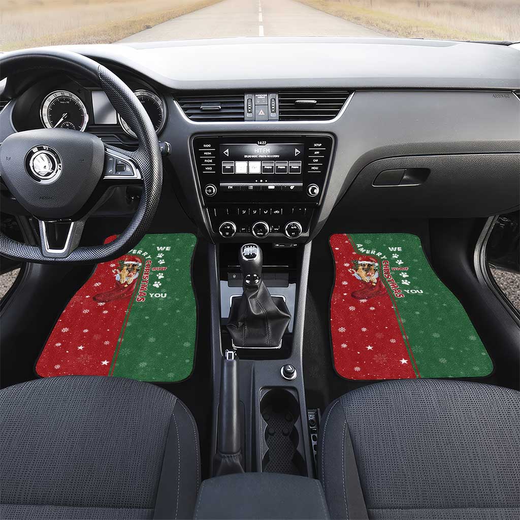 German Shepherd Merry Christmas Christmas Car Mats Xmas Holiday Patterns - Wonder Print Shop