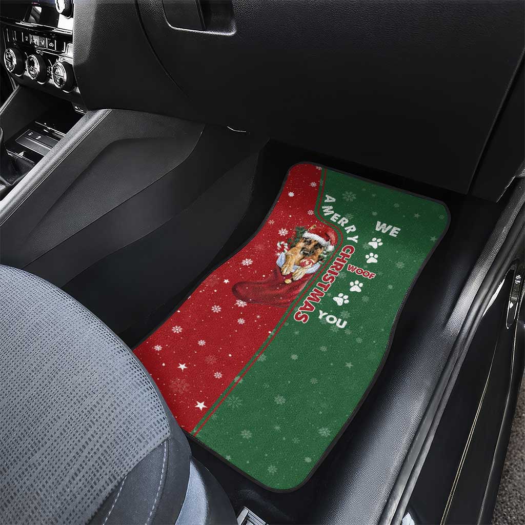 German Shepherd Merry Christmas Christmas Car Mats Xmas Holiday Patterns - Wonder Print Shop