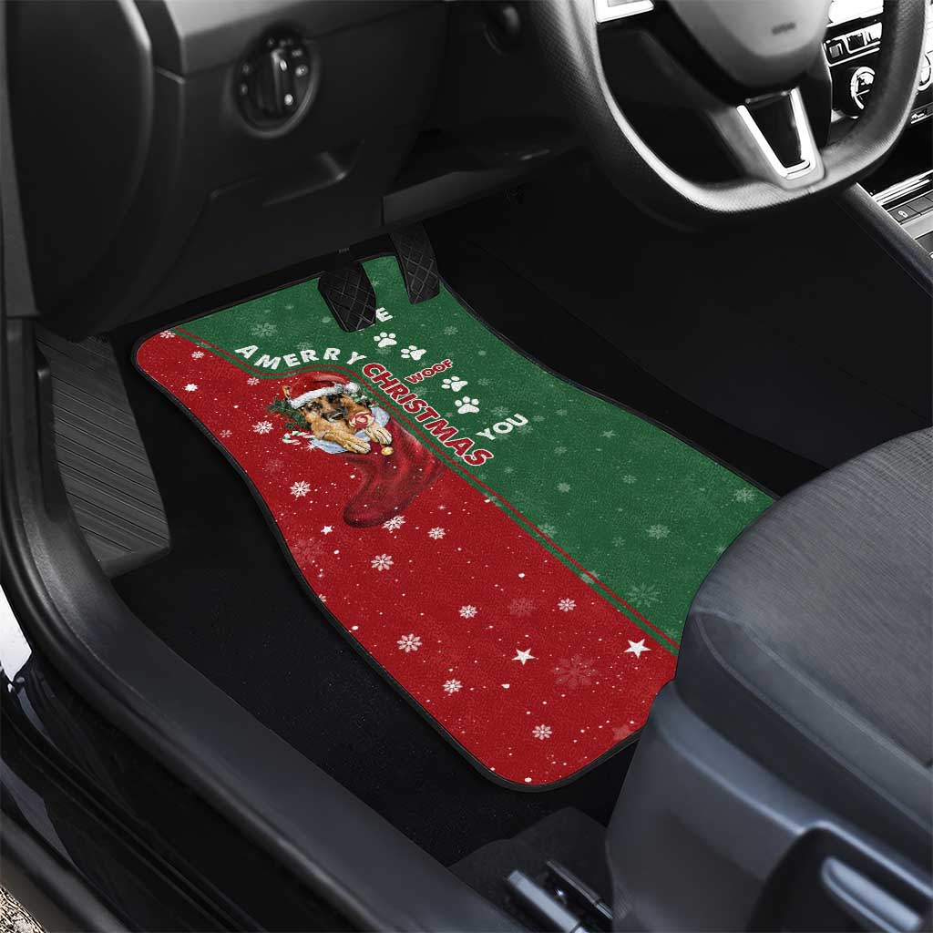 German Shepherd Merry Christmas Christmas Car Mats Xmas Holiday Patterns - Wonder Print Shop