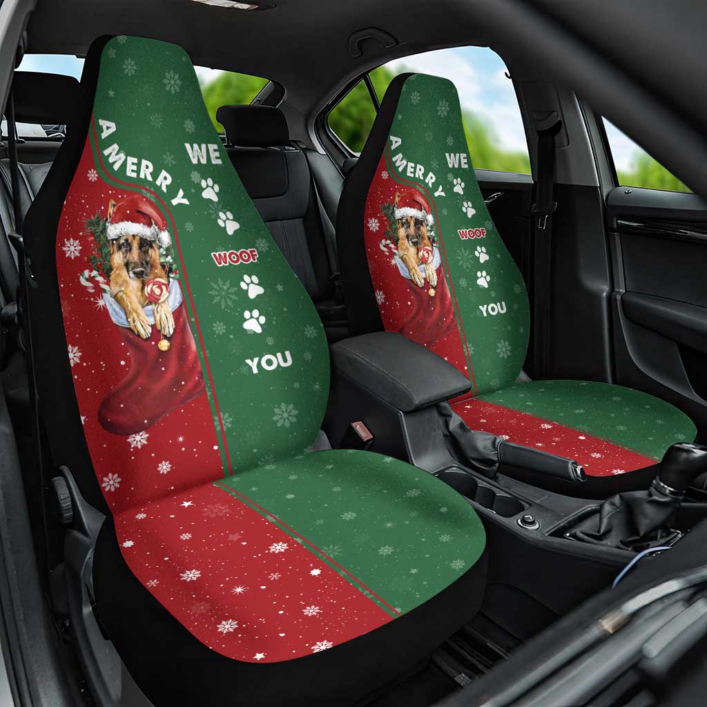 German Shepherd Merry Christmas Christmas Car Seat Cover Xmas Holiday Patterns - Wonder Print Shop