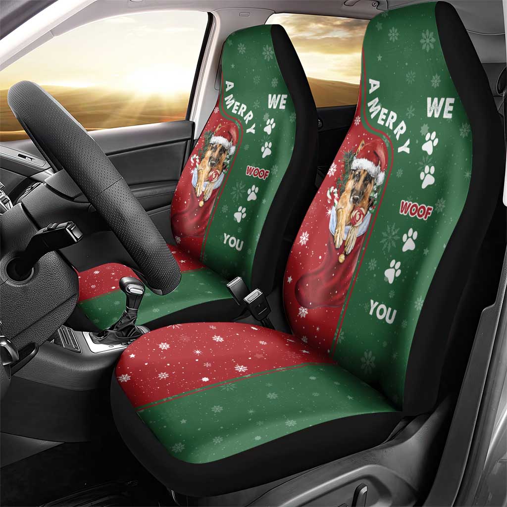German Shepherd Merry Christmas Christmas Car Seat Cover Xmas Holiday Patterns - Wonder Print Shop