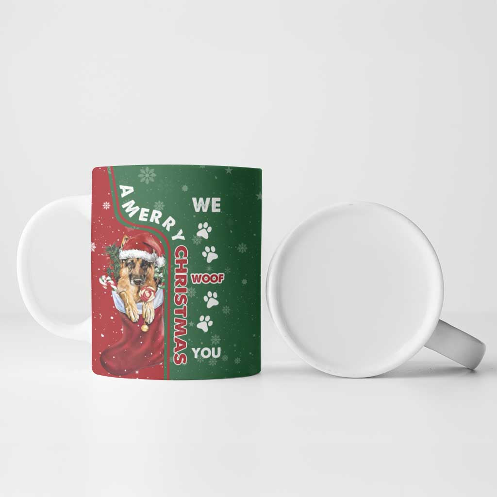 German Shepherd Merry Christmas Christmas Ceramic Mug Xmas Holiday Patterns - Wonder Print Shop