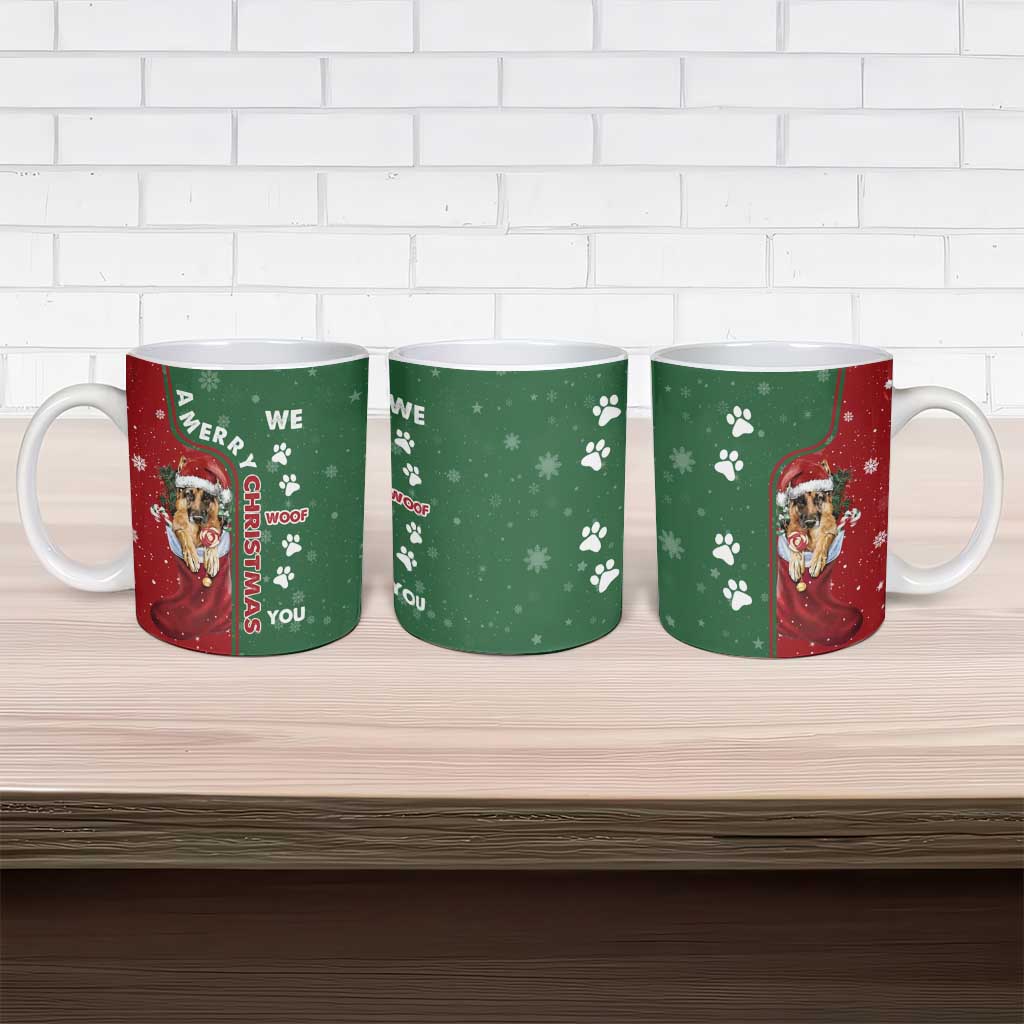 German Shepherd Merry Christmas Christmas Ceramic Mug Xmas Holiday Patterns - Wonder Print Shop