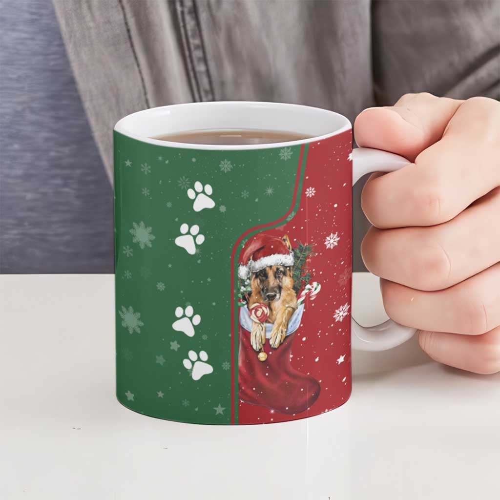 German Shepherd Merry Christmas Christmas Ceramic Mug Xmas Holiday Patterns - Wonder Print Shop