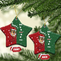 German Shepherd Merry Christmas Ceramic Ornament Xmas Holiday Patterns - Wonder Print Shop